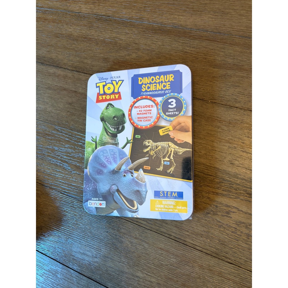 Bendon Toy Story Dinosaur Science Kids OS STEM Magnetic Tin Rex T-Rex Activity